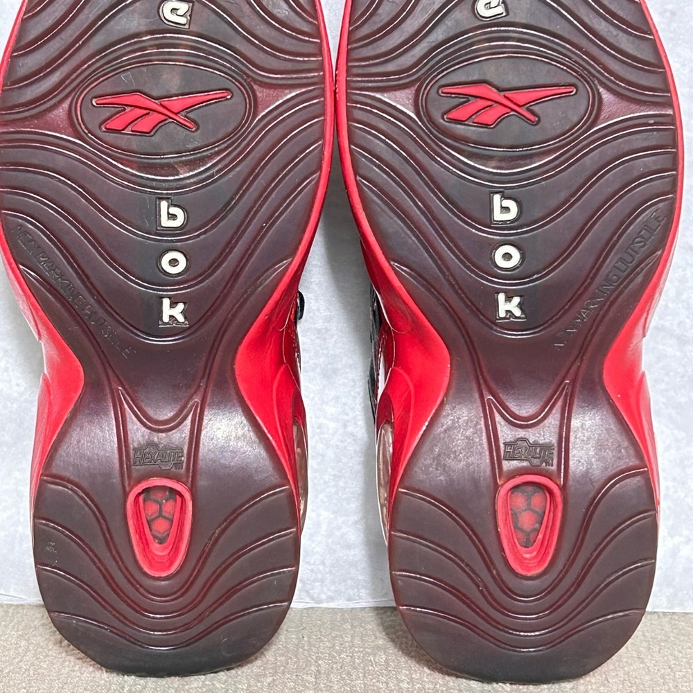 Reebok Youth/Kids Black/Red Question Mid J Street Sleigh Sneakers Shoes SZ US 5 - Picture 10 of 11